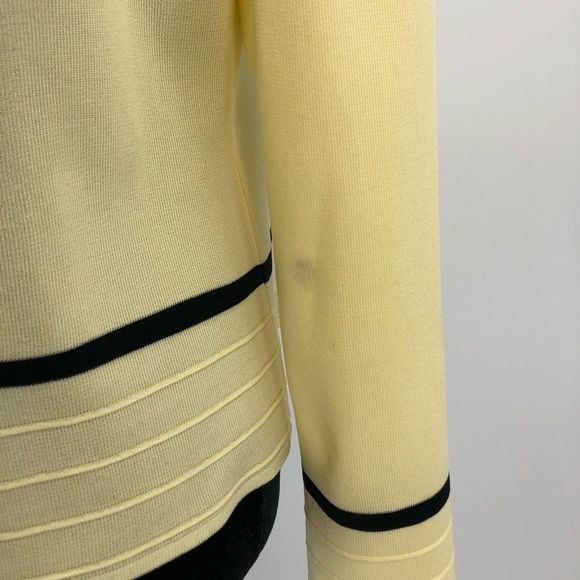 Ming Wang Yellow Contrast Button Knit Blazer - Picture 10 of 16